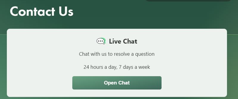 Contactează echipa de asistență prin Live Chat disponibil non-stop, 7 zile din 7